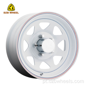 Jantes de roda de aço 14x6 rodas de reboque branco